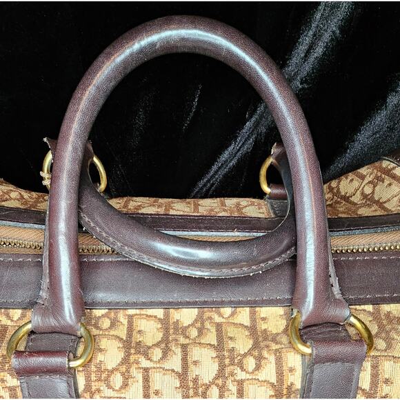 CHRISTIAN DIOR 1960s RARE Early Oblique Monogram Box Travel Bag - Picture 10 of 16